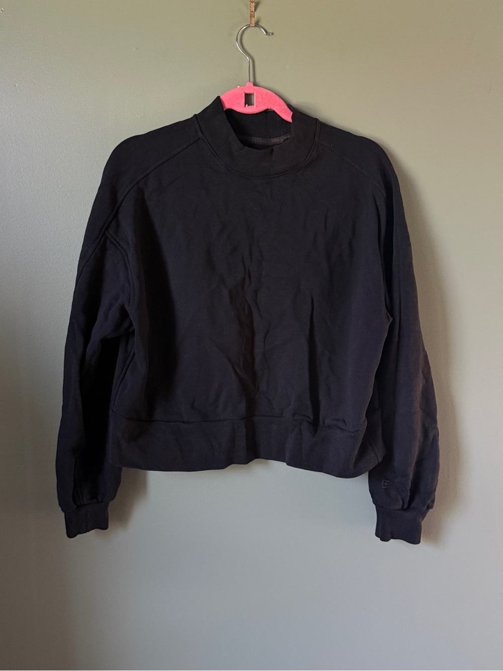 Everlane Semi Mockneck Sweatshirt - Black - Size M